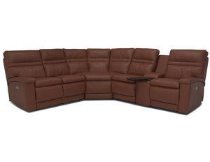 Leo 41185 Power Headrest Power Reclining Sectional (Made to order fabrics and leathers)