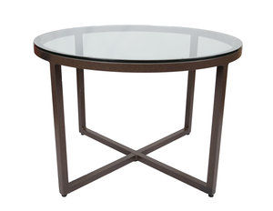 Contempo 42&quot; Round Glass Top Dining Table (Made to order finishes)