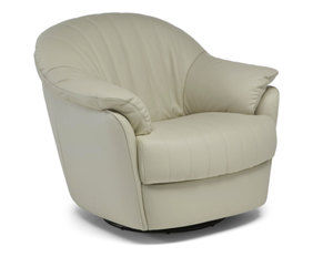 Gratitudine C163 Leather Swivel Glider Chair -Made to order leathers