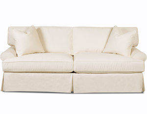 Lahoya Slipcover Queen Sofa Sleeper with Down Cushions (Made to order fabrics)