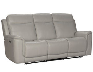Burbank Leather Power Headrest - Power Lumbar - Power Reclining Sofa In Cream