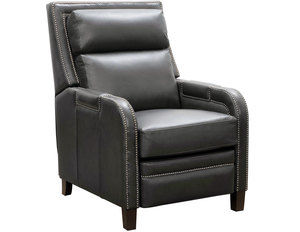 Cambridge Leather Recliner in Gray