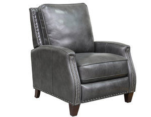 Melrose Leather Recliner in Gray