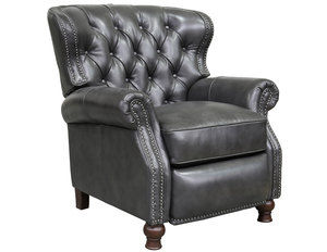 Presidential Leather Recliner in Gray