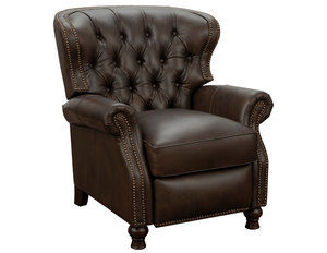 Presidential Leather Recliner in Fudge