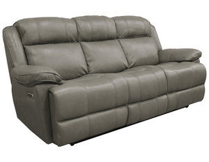 Eclipse Leather Power Headrest Power Reclining Sofa in Florence Heron