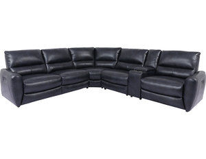 Samson Faux Leather Power Headrest Power Reclining Sectional