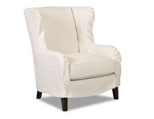 Polo Slipcover Chair with Down Cushions (Made to order fabrics)