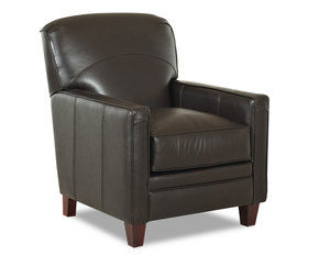 Selection Leather High Leg Recliner with Down Cushions (Made to order leathers)