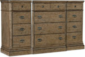 Montebello Twelve-Drawer Dresser (Brown)