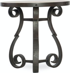 Hill Country Luckenbach Metal and Stone End Table