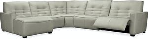 Reaux 5-Piece LAF Chaise Sectional w/2 Power Recliners