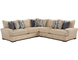 Handwoven Linen Three Piece Stationary Sectional