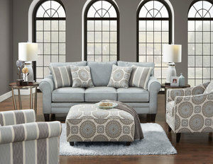 Grand Mist 4 Piece Living Room (Includes sofa, 2 chairs and cocktail ottoman)
