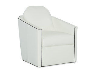 Jewel Leather Swivel Chair (Made to Order Leathers)