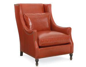 Gaston Leather Wing Chair (Made to Order Leathers)