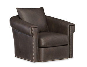 Andre Leather Swivel Glider Chair (Made to order leathers)