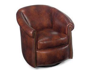 Marietta Leather Swivel Tub Chair (Made to order leathers)