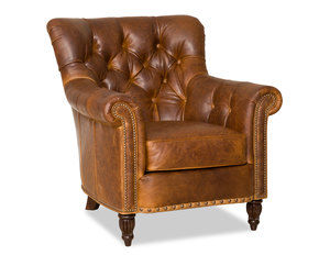 Kirby Stationary Leather Chair (Made to order leathers)