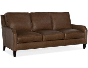 Caroline Stationary Leather Sofa 8-Way Tie (Made to order leathers)