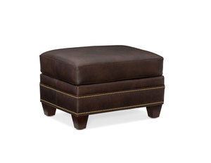 Raylen Leather Ottoman (Made to order leathers)