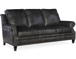 Roe Stationary Leather Sofa 8-Way Tie (Made to order leathers)