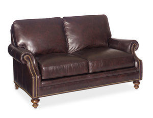 West Haven Leather Stationary Loveseat 8-Way Tie (Made to order leathers)