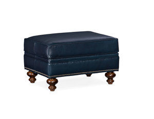 West Haven Leather Ottoman (Made to order leathers)