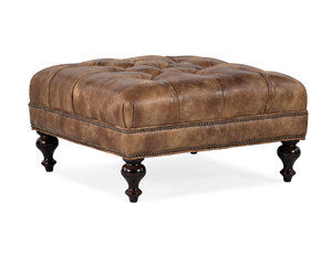 Fair-N-Square Tufted Square Ottoman (Made to order leathers)