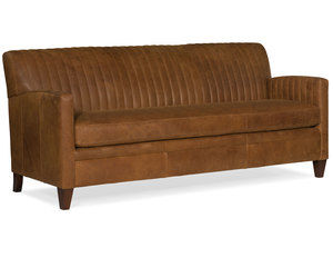 Barnabus Leather Stationary Sofa 8-Way Tie (Made to order leathers)