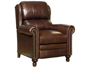 Satchel Wall-Hugger Leather Recliner W/Brass Nails (Made to order leathers)