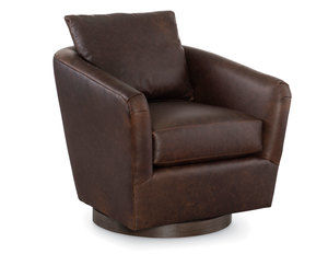 Patrick Leather Swivel Chair (Made to order leathers)