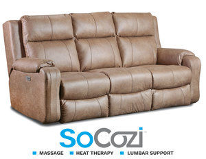 Contour Reclining Sofa w/ Massage + Heat + Lumbar + Free Power Headrest