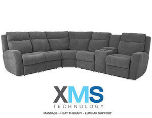 Brooks Leather Reclining Sectional w/ Massage + Heat + Lumbar + Free Power Headrest (Made to order leathers)