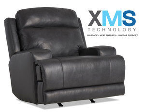 Carthage Leather Recliner w/ XMS Heat, Massage and Lumbar + Free Power Headrest (Made to order leathers)
