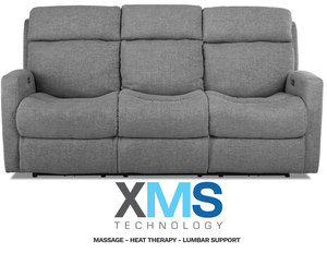 Kenan Leather Reclining Sofa w/ XMS Heat, Massage and Lumbar + Free Power Headrest (Made to order leathers)