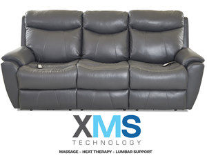Proximo Leather Reclining Sofa w/ XMS Heat, Massage and Lumbar + Free Power Headrest (Made to order leathers)