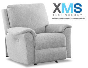 Davos Leather Recliner w/ XMS Heat, Massage and Lumbar + Free Power Headrest (Made to order leathers)