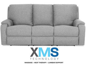 Podrick Leather Reclining Sofa w/ XMS Heat, Massage and Lumbar + Free Power Headrest (Made to order leathers)