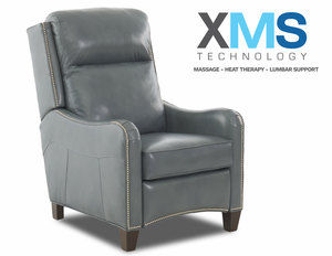 Breeze Nailhead High Leg Leather Recliner w/ XMS Heat, Massage and Lumbar + Free Power Headrest (Made to order leathers)