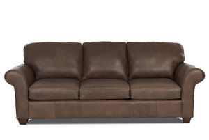 Moorland Stationary Leather Sofa (92&quot;) Made to order leathers)