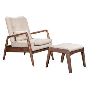 Bully Lounge Chair &amp; Ottoman Beige
