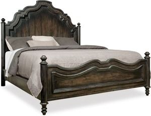 Auberose Queen Panel Bed in Black