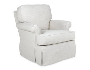 Kiran Club Chair - Available as Swivel Chair (Made to Order Fabrics)