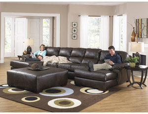 Lawson 4243 Sectional in Leather Like Fabric