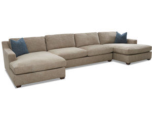 Novato Stationary Sectional with Down Cushions (Made to order fabrics)