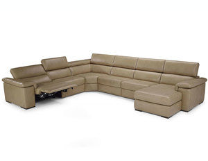 Solare B817 Top Grain Leather Power Reclining Sectional (Made to order leathers)