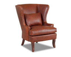 Krauss High Leg Leather Chair with Down Cushions (Includes Kidney Pillow)