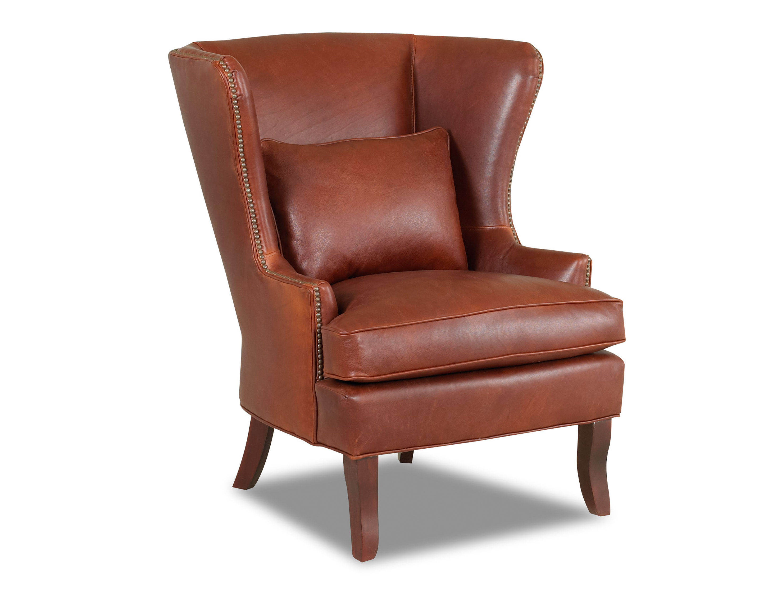 Krauss Leather Chair With Down Cushions, Klaussner Leather Chair