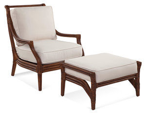 Inveron Chair and Ottoman (Made to order fabrics and finishes)